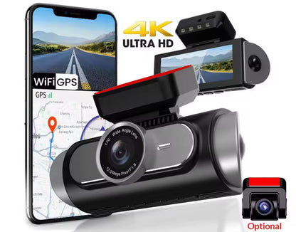 360° Vehicle Security Dash Camera System (Front + Cabin + Rear + Interior Monitoring)