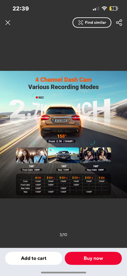 360° Vehicle Security Dash Camera System (Front + Cabin + Rear + Interior Monitoring)