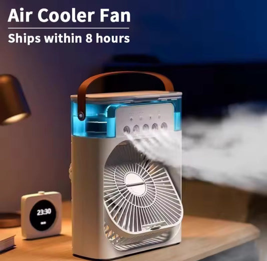 ❄️ 3-in-1 Portable Mini Air Cooler (Fan + Humidifier + LED Night Light) — Shopify Description