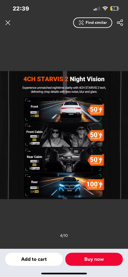 360° Vehicle Security Dash Camera System (Front + Cabin + Rear + Interior Monitoring)